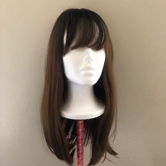 Dark Root Brown Hair With Bangs - Picture 2 of 8